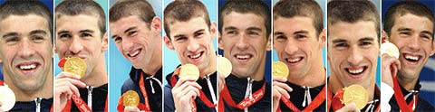 Les 8 médailles d’or de Phelps